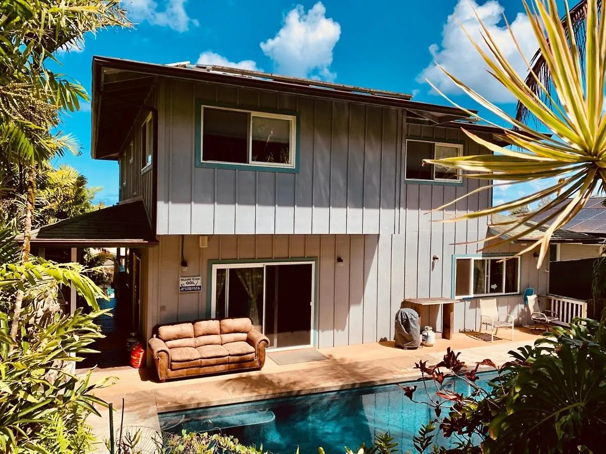 Waimea Bay Tropical Retreat With Pool And Jacuzzi Villa Haleiwa 0*,